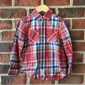 RALPH LAUREN Button Down Plaid Shirt Boys Size 5